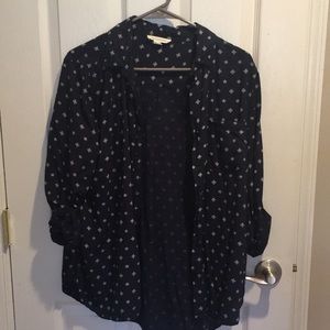 Button up blouse with design